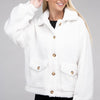 Cozy Sherpa Button-Front Jacket