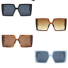 Women Square Oversize Flat Top Fashion Sunglasses