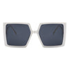 Women Square Oversize Flat Top Fashion Sunglasses