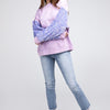 Velvet Sequin Sleeve Mineral Washed Top