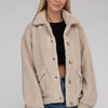 Cozy Sherpa Button-Front Jacket